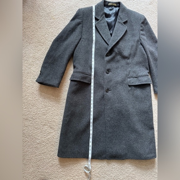 VTG Unisex Tiger Hall Wool Pea Overcoat - Picture 2 of 9